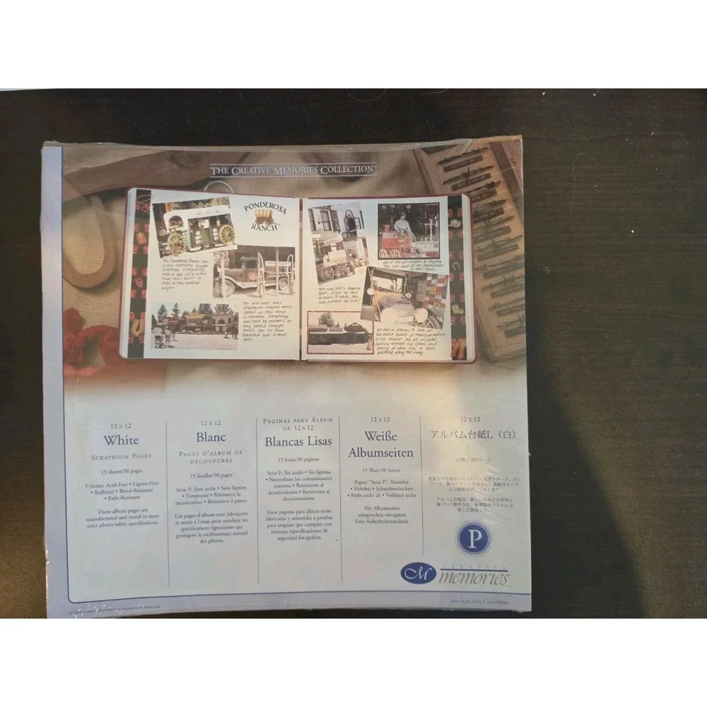 Creative Memories 12 x 12 White Album Refill Pages Old Style 15 Sheets SEALED
